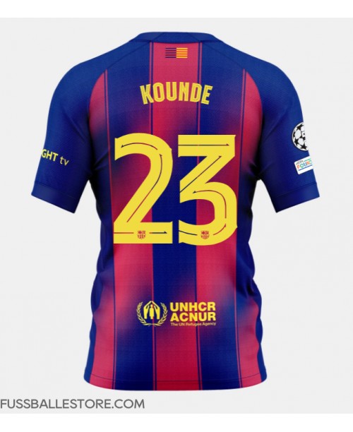 Günstige Barcelona Jules Kounde #23 Heimtrikot 2025-26 Kurzarm Günstige Barcelona Jules Kounde #23 Heimtrikot 2025-26 Kurzarm